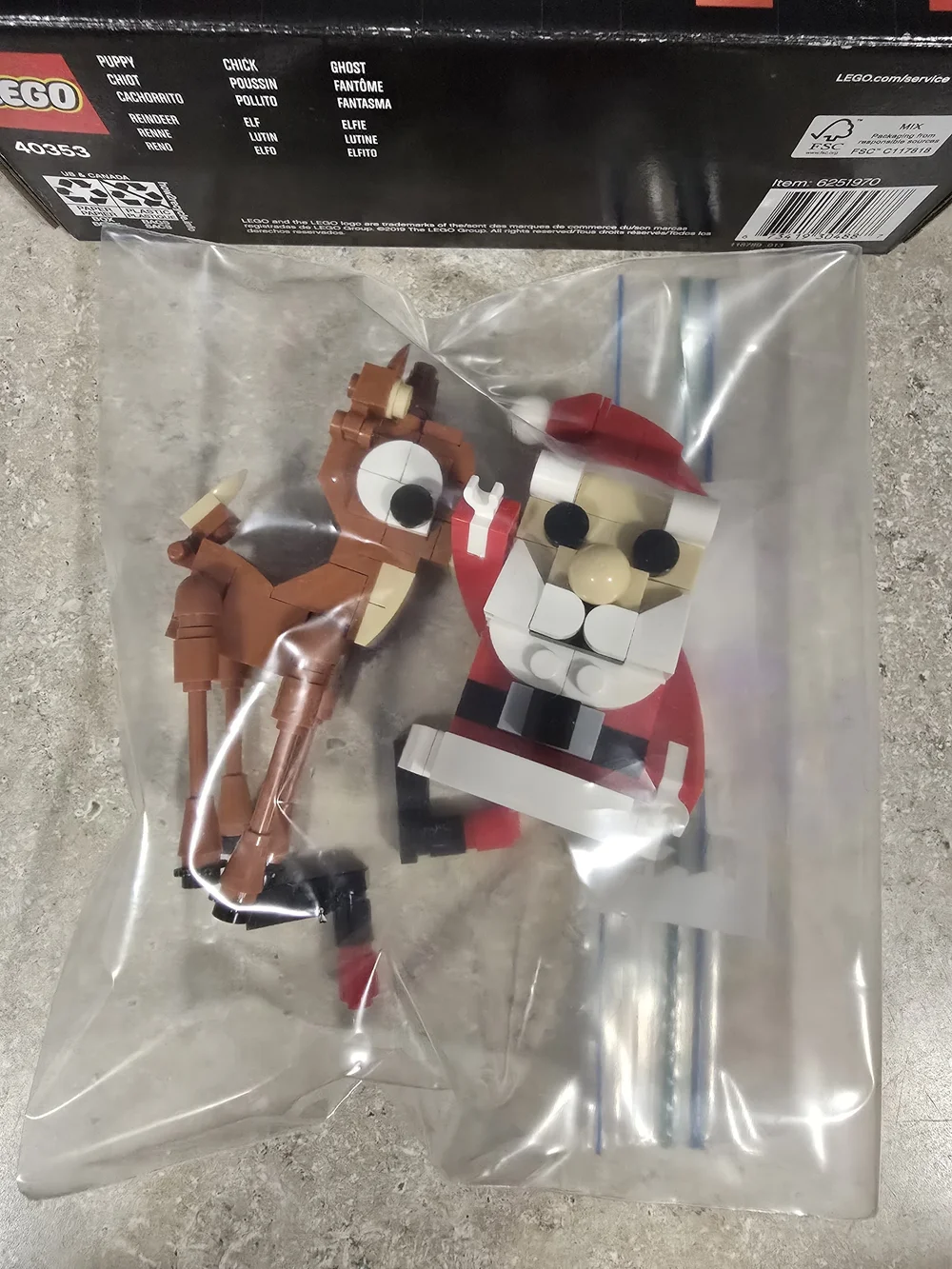 LEGO BrickHeadz Holiday Elf & Reindeer Set - Red, Brown